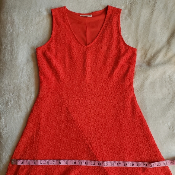 Sleeveless Bright Red Fit n Flare Dress Dana Buchman - Picture 10 of 14